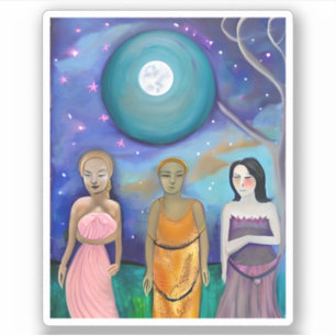 Energie des Mondes Himmelskunst Aufkleber