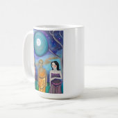 Energie des Mondes | Himmelskunst Kaffeetasse (Vorderseite Links)