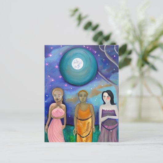Energie des Mondes | Himmelskunst Postkarte (Stehend Vorderseite)
