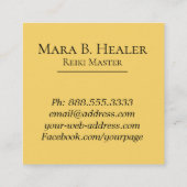 *~* Energie, die Reiki Meister oder Praktiker Quadratische Visitenkarte (Rückseite)