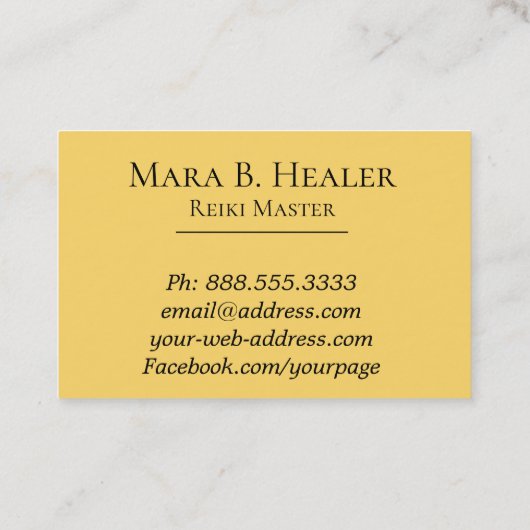 *~* Energie, die Reiki Praktiker oder Meister Visitenkarte (Rückseite)