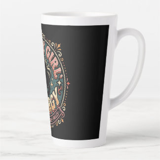 Energie einer hübschen Frau, vintage Ästhetik Milchtasse