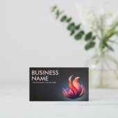 Energie-Flamme Abstrakt Visitenkarte (Stehend Vorderseite)