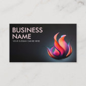 Energie-Flamme Abstrakt Visitenkarte (Vorderseite)