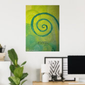"Energie" Gemälde für Herzkunst Poster (Heimbüro)