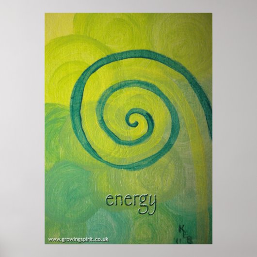 "Energie" Gemälde für Herzkunst Poster (Vorne)