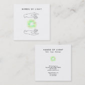 *~* Energie-Handball + Reiki heilendes Licht Quadratische Visitenkarte (Vorne/Hinten)