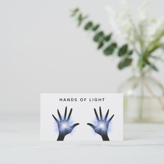 *~* Energie-HandReiki heilende Licht-Sterne Visitenkarte (Stehend Vorderseite)
