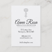 Energie-heilende Schein-Strahlen *~* Lotuss Reiki Visitenkarte (Rückseite)