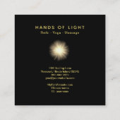 *~* Energie-heilender Handball Reiki hellpurpurn Quadratische Visitenkarte (Rückseite)