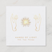 *~* Energie-heilender Handball von Reiki Licht Quadratische Visitenkarte (Vorderseite)