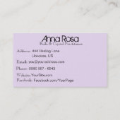 *~* Energie-heilender Massage-Yoga Reiki Kristall Visitenkarte (Rückseite)