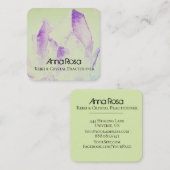 *~* Energie-heilender Yoga Reiki Kristallmeister Quadratische Visitenkarte (Vorne/Hinten)