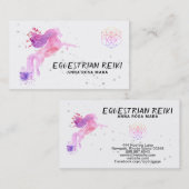 *~* Energie-heilendes Reiterpferd Reiki Visitenkarte (Vorne/Hinten)