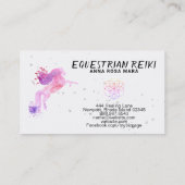 *~* Energie-heilendes Reiterpferd Reiki Visitenkarte (Rückseite)