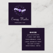 Energie-Heiler Glücksspiel Teller Mystical Dark Li Quadratische Visitenkarte (Vorne/Hinten)