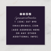 Energie-Heiler Glücksspiel Teller Mystical Dark Li Quadratische Visitenkarte (Rückseite)