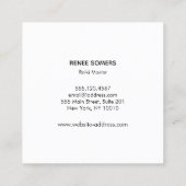 Energie Heiler Moon und Sterne Quadratische Visitenkarte (Rückseite)