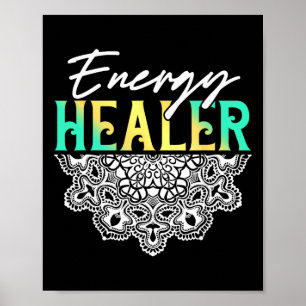 Energie-Heiler Reiki-Meister Yoga Spirituell Chakr Poster