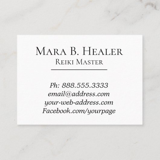 *~* Energie-Heiler Reiki Praktiker oder Meister Visitenkarte (Rückseite)