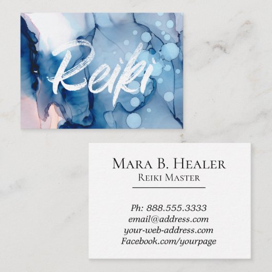 *~* Energie-Heiler Reiki Praktiker oder Meister Visitenkarte (Vorne/Hinten)