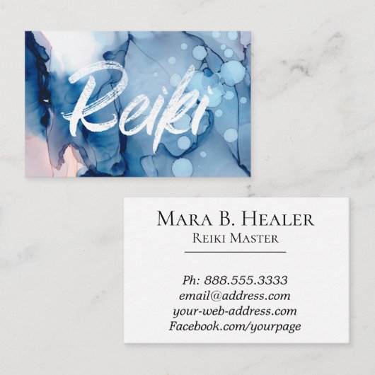 *~* Energie-Heiler Reiki Praktiker oder Meister Visitenkarte (Vorne/Hinten)