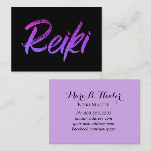 *~* Energie-Heiler Reiki Praktiker oder Meister Visitenkarte (Vorne/Hinten)