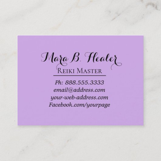 *~* Energie-Heiler Reiki Praktiker oder Meister Visitenkarte (Rückseite)