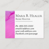 *~* Energie-Heiler Reiki Praktiker Reiki Meister Visitenkarte (Rückseite)