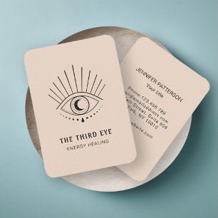Energie Heiler Reiki Spiritual Brown Business Card Visitenkarte