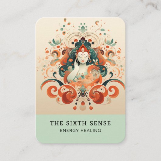 Energie Heiler Reiki Spirituelle Business Card Visitenkarte (Vorderseite)