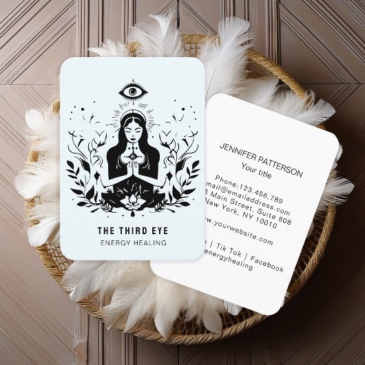 Energie Heiler Reiki Spirituelle Business Card Visitenkarte