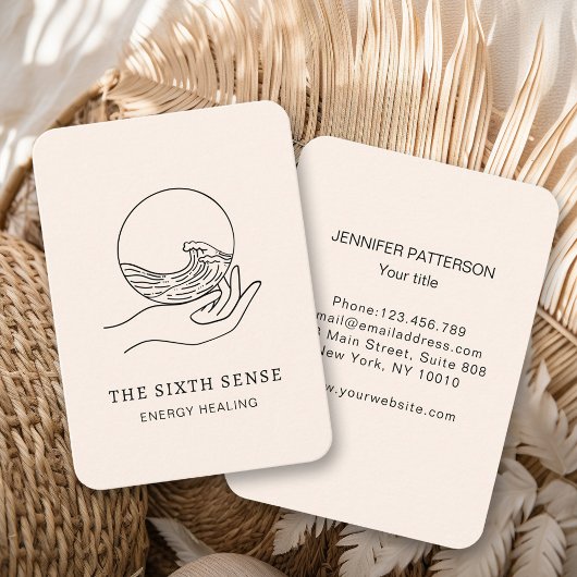 Energie Heiler Reiki Spirituelle Business Card Visitenkarte