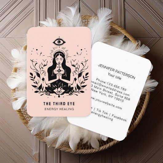 Energie Heiler Reiki Spirituelle Business Card Visitenkarte