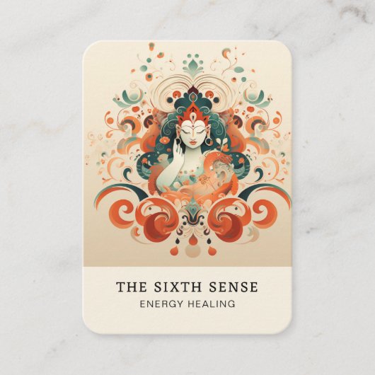 Energie Heiler Reiki Spirituelle Business Card Visitenkarte (Vorderseite)