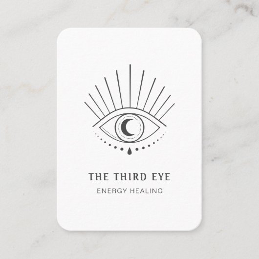 Energie Heiler Reiki Spirituelle White Business Ca Visitenkarte (Vorderseite)