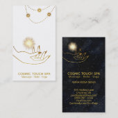 *~* Energie Heilung Gold Kosmische Sterne Hände Visitenkarte (Vorne/Hinten)