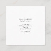 Energie Heilung Moon Lotus Blume Crystal Quadratische Visitenkarte (Rückseite)