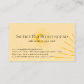 Energie Heilung Sonnenlicht Mond Spirituell gelb Visitenkarte (Rückseite)