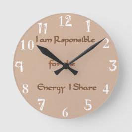 Energie Ich teile die Umstände in kurz Runde Wanduhr