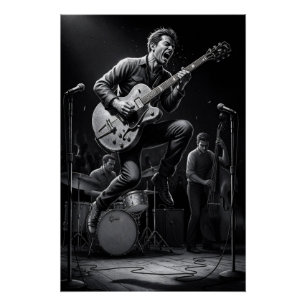 Energie in Schwarz und Weiß Poster