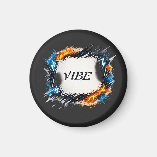 Energie-Kreis – Anpassbares Textdesign Magnet (Vorne)