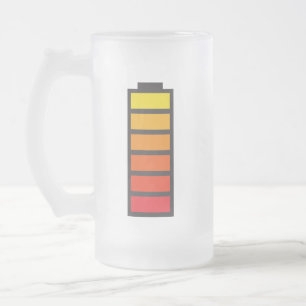 Energie ladendes Bierglas Mattglas Bierglas