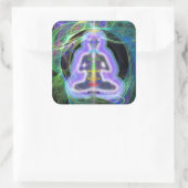 Energie Quadratischer Aufkleber (Tasche)