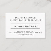 Energie Rettend Berater mit Foto des Inhabers Visitenkarte (Rückseite)