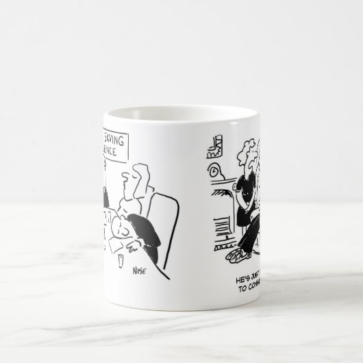 Energie Rettend Cartoon Tasse (Mittel)