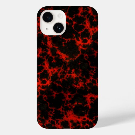 Energie Rot und Schwarze Flammen Case-Mate iPhone Hülle (Rückseite)