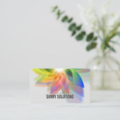 Energie | Solar | Digitale Blume Visitenkarte (Stehend Vorderseite)