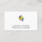 Energie | Solar | Digitale Blume Visitenkarte (Rückseite)