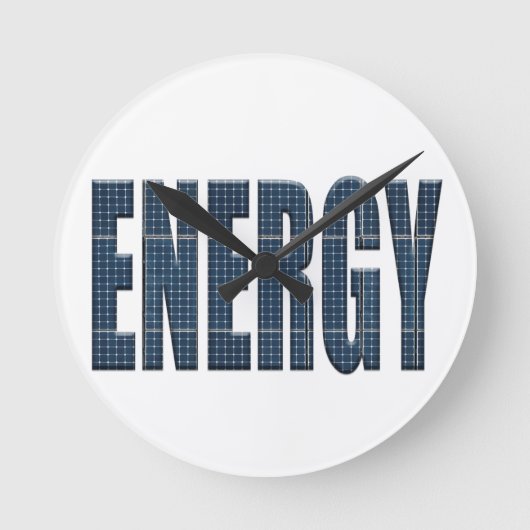 Energie-Sonnenkollektoren Runde Wanduhr (Vorderseite)